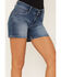 Image #2 - Wrangler Retro Women's Medium Wash Mid Fold Shorts, Blue, hi-res