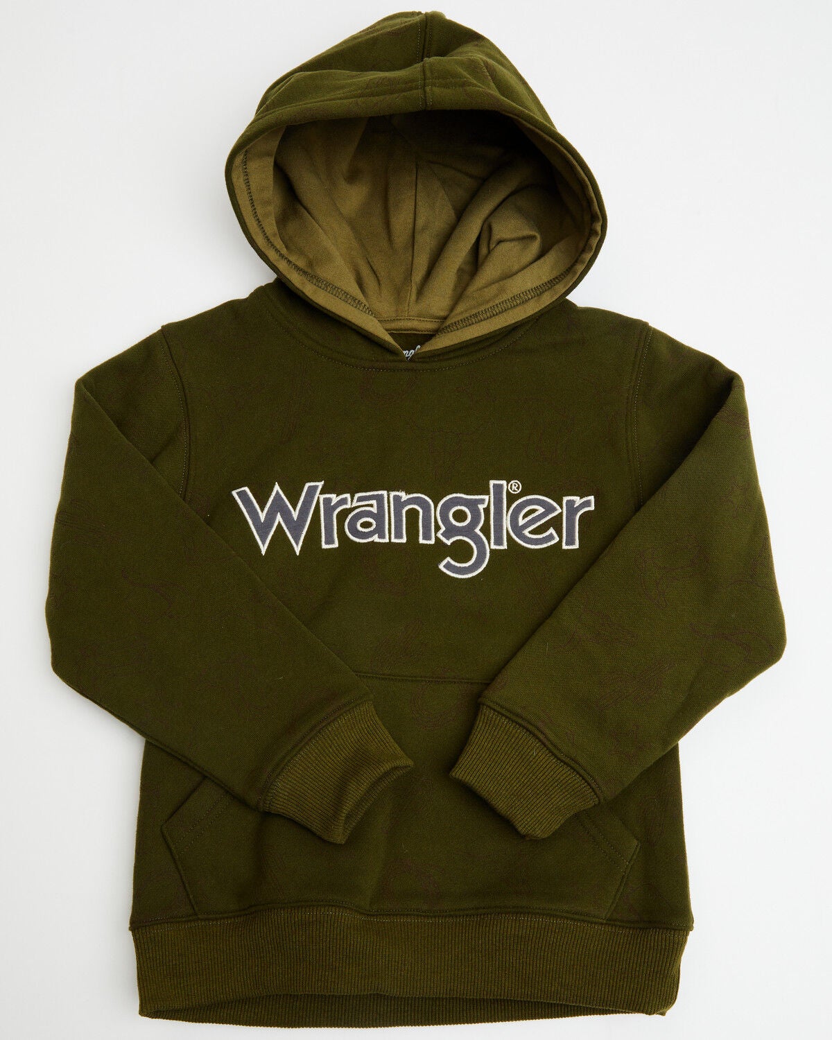 Wrangler Toddler Boys' Logo Hooded Sweatshirt, Green, hi-res