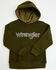 Image #1 - Wrangler Toddler Boys' Logo Hooded Sweatshirt, Green, hi-res