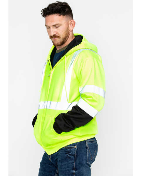 Image #3 - Hawx Men's Soft Shell High-Visibility Safety Jacket - Big & Tall, Yellow, hi-res