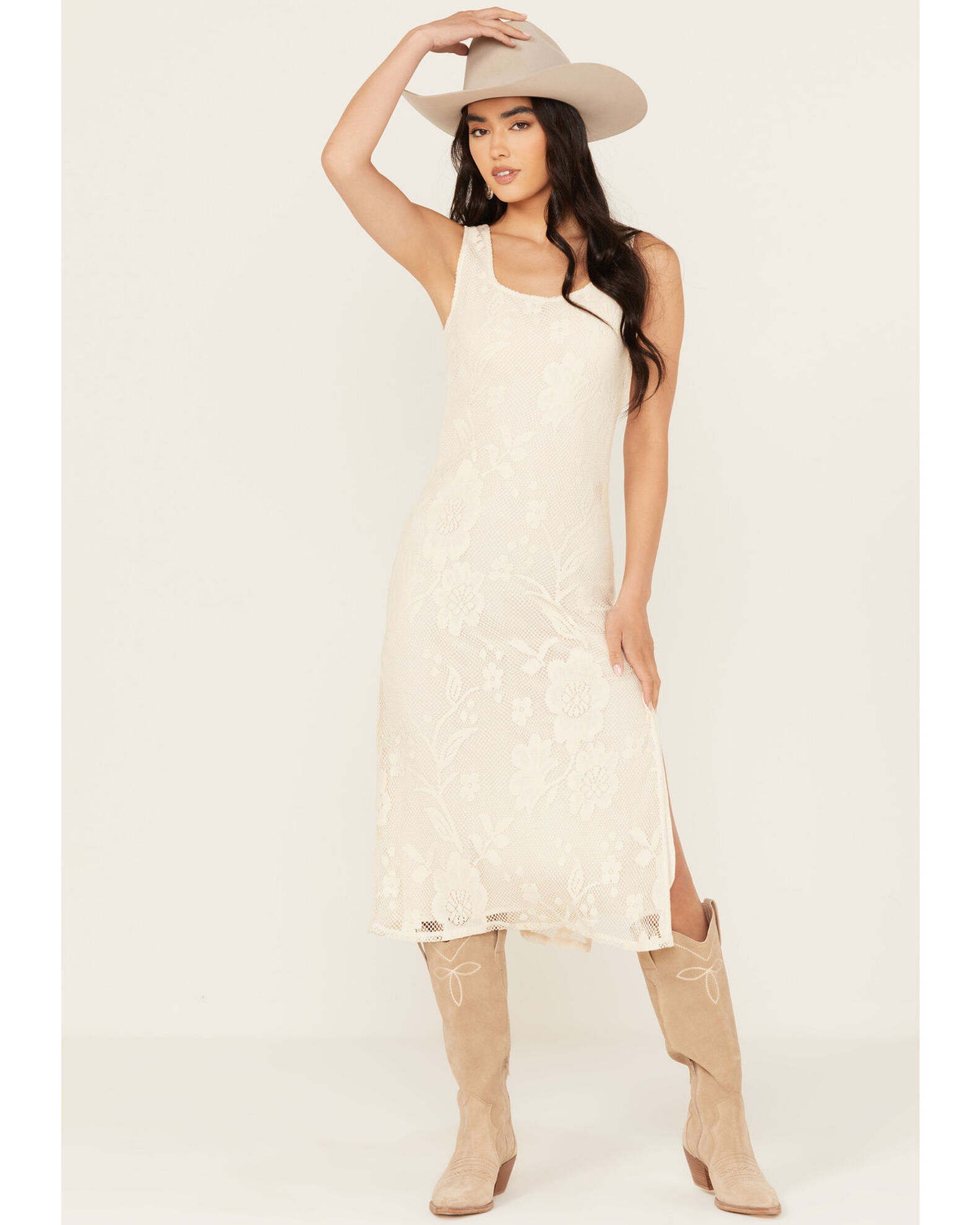 Vintage lace midi dress 2025