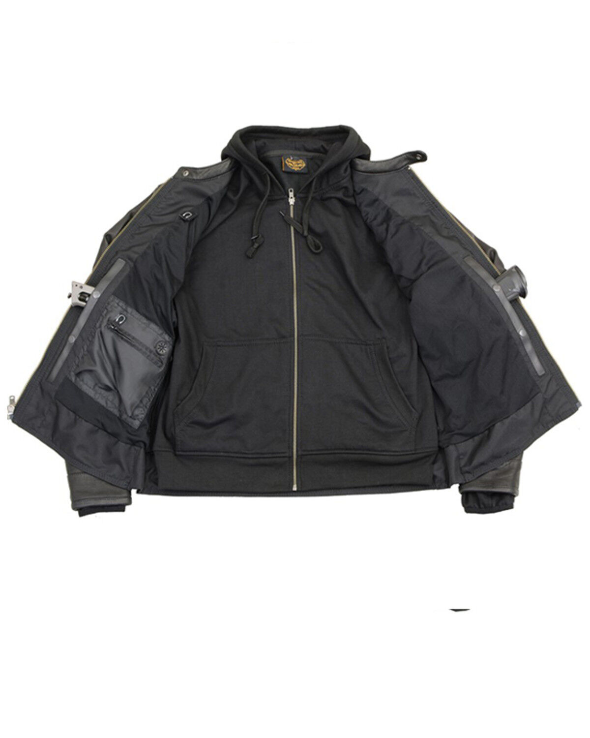 Image #3 - Milwaukee Leather Men's Lightweight Vented Scooter Style Leather Motorcycle Jacket - 4X, Black, hi-res