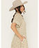 Image #2 - Sendero Provisions Women's La Dahlia Floral Print Short Sleeve Midi Dress, Cream, hi-res