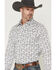 Image #2 - Wrangler Retro Men's Premium Floral Print Long Sleeve Snap Western Shirt, White, hi-res