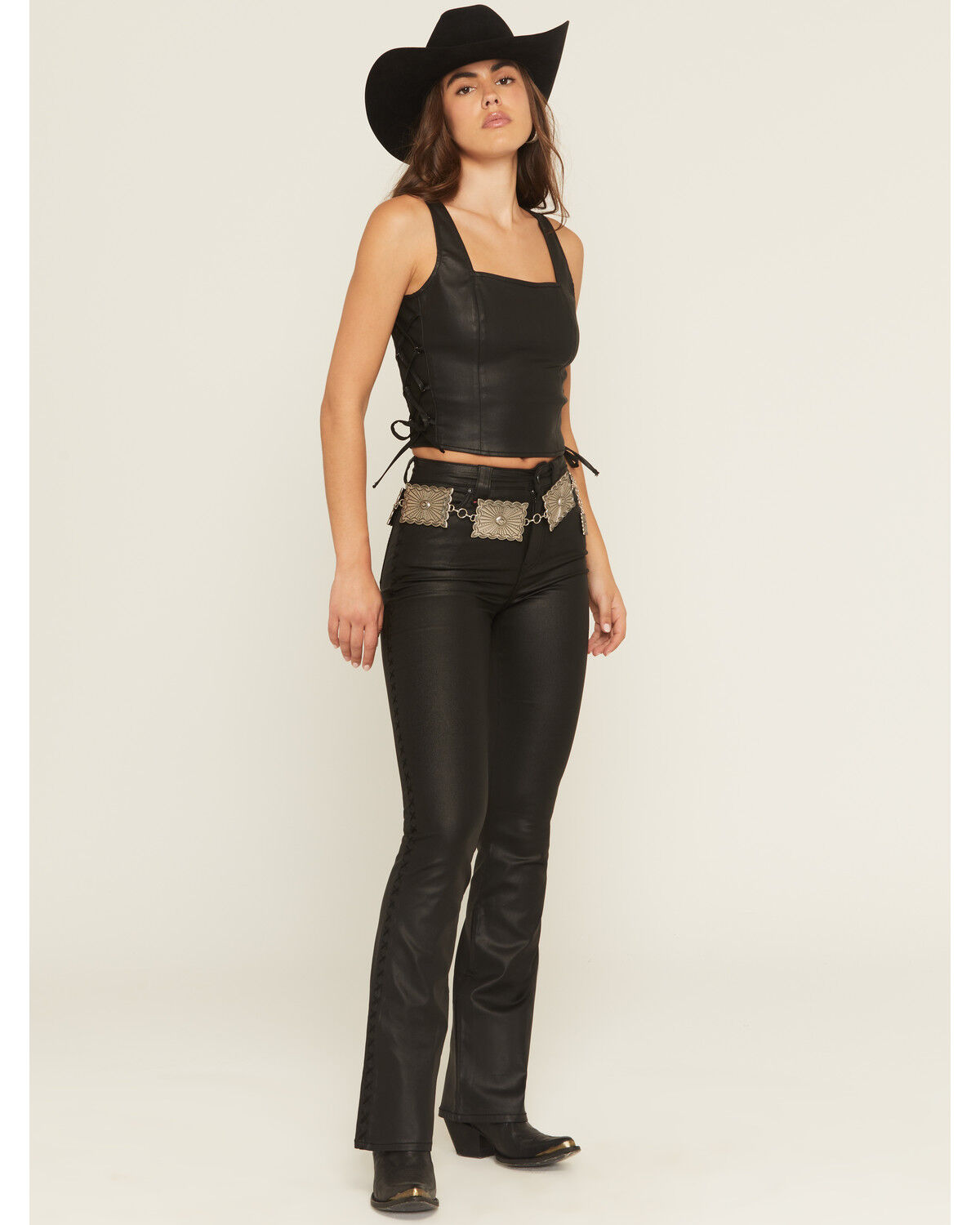 Image #1 - Idyllwind Women's Chambley Large Concho Chain Belt, Silver, hi-res