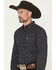 Image #2 - Ariat Men's Wheaton Steer Head Print Fitted Long Sleeve Western Shirt, Black, hi-res