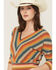 Image #2 - Shyanne Women's Hamilton Striped Dolman Sweater, Teal, hi-res