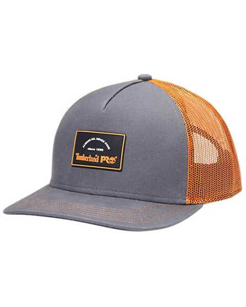 Image #1 - Timberland PRO Men's A.D.N.D. Logo Patch Mesh Back Trucker Cap, Orange, hi-res