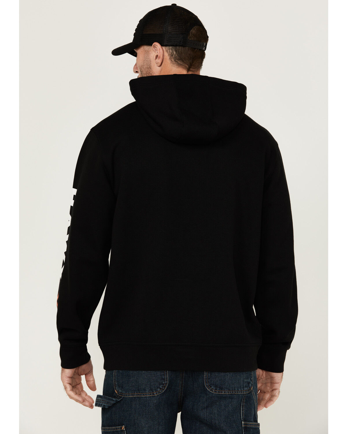 Image #4 - Hawx Men's Halstead Logo Sleeve Hooded Sweatshirt, Black, hi-res