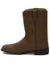 Image #5 - Justin Men's Basics Roper Western Boots - Round Toe, Bay Apache, hi-res