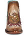 Image #3 - Corral Women's Overlay and Studded Fashion Booties - Round Toe, Tan, hi-res