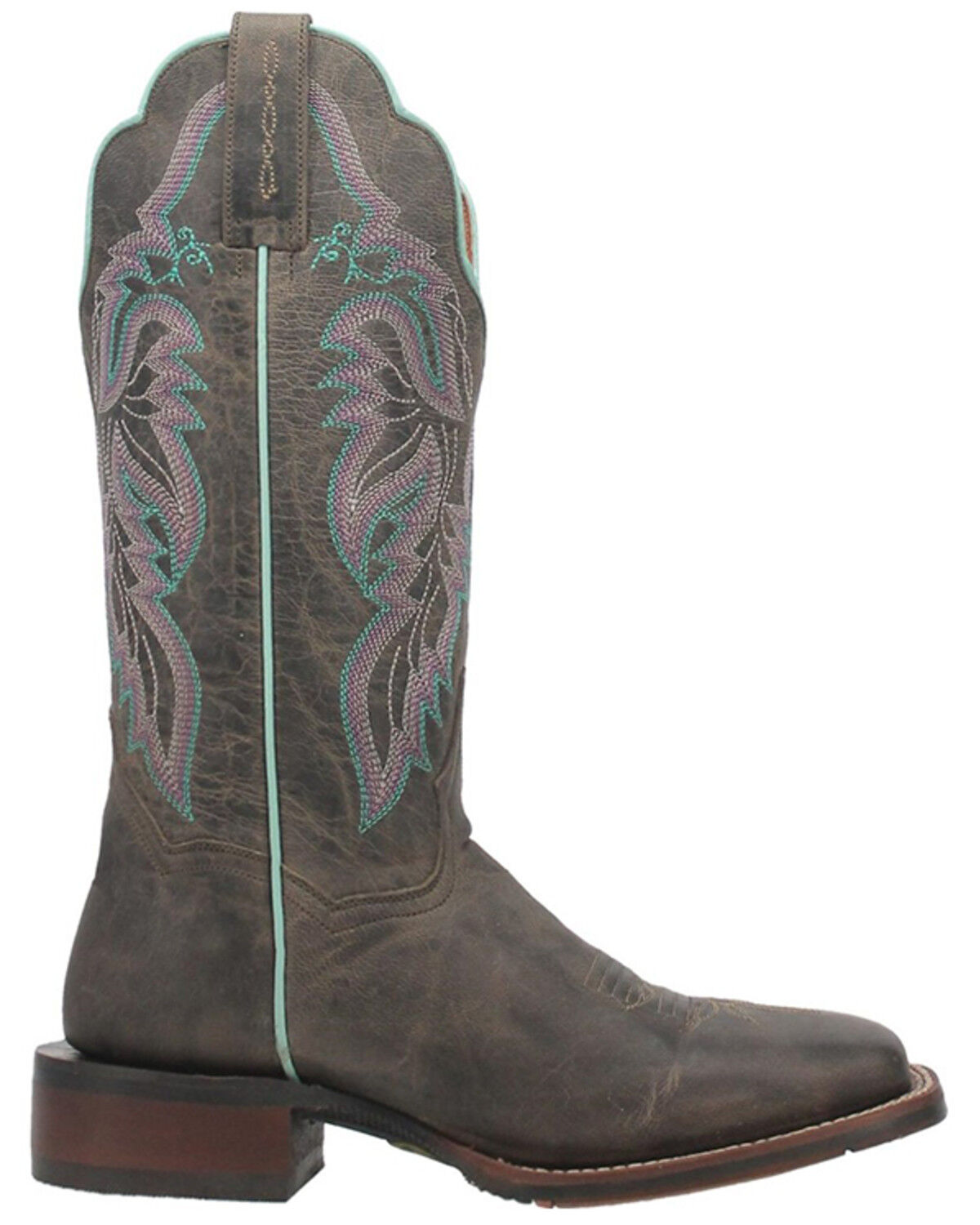 Image #2 - Dan Post Women's Kendall Western Performance Boots - Broad Square Toe, Black, hi-res