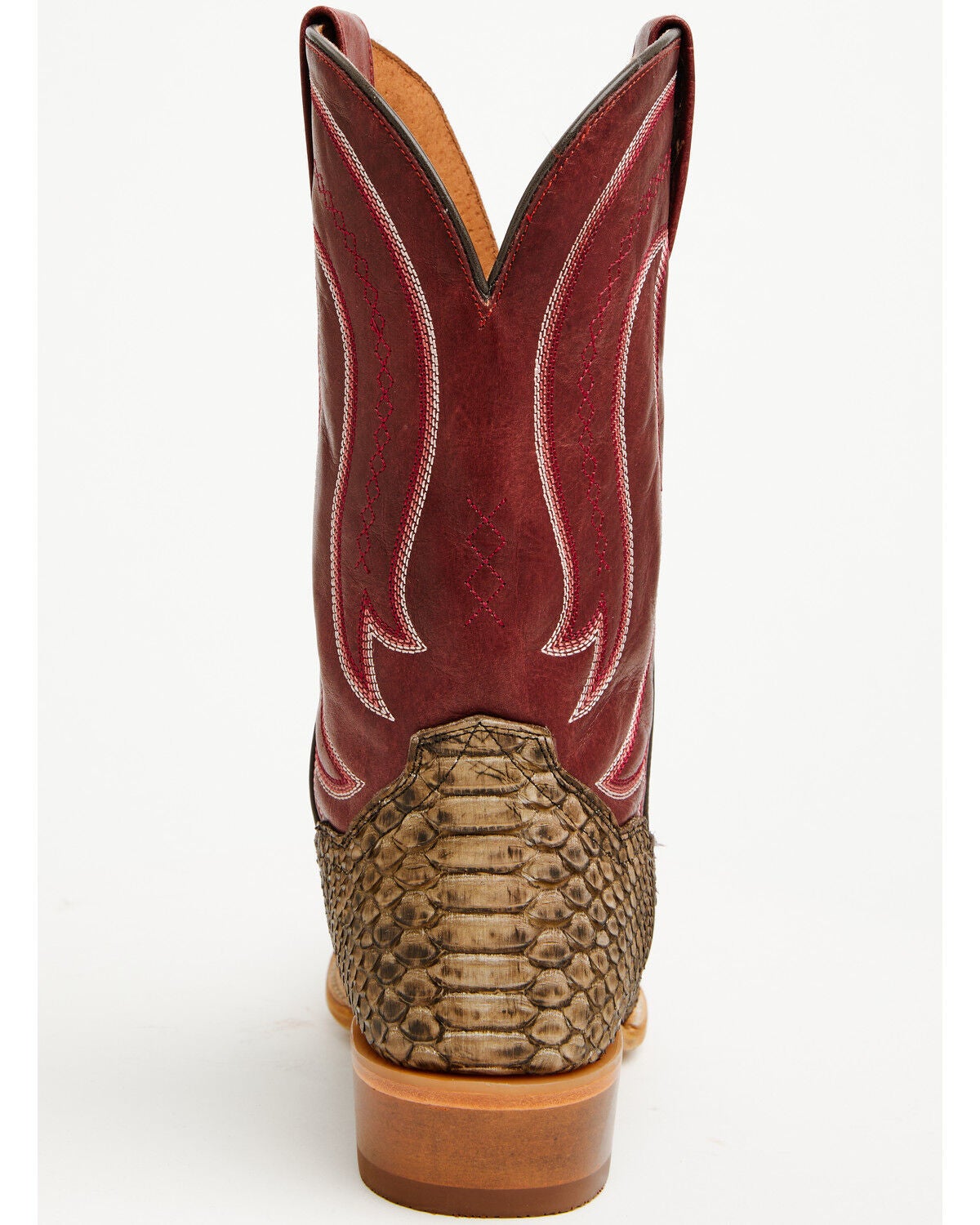 Image #5 - Dan Post Men's Exotic Python Belly Western Boots - Snip Toe, Taupe, hi-res