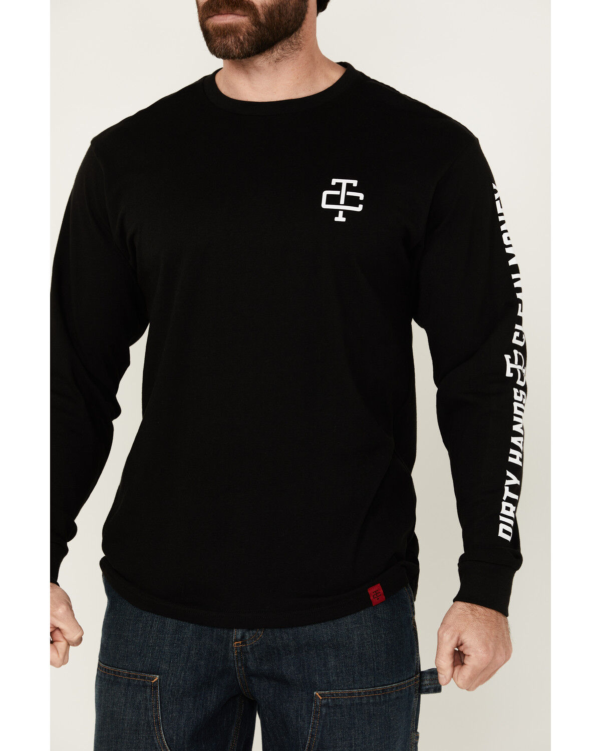 Image #3 - Troll Co Men's Grit Logo Long Sleeve Graphic Shirt, Black, hi-res