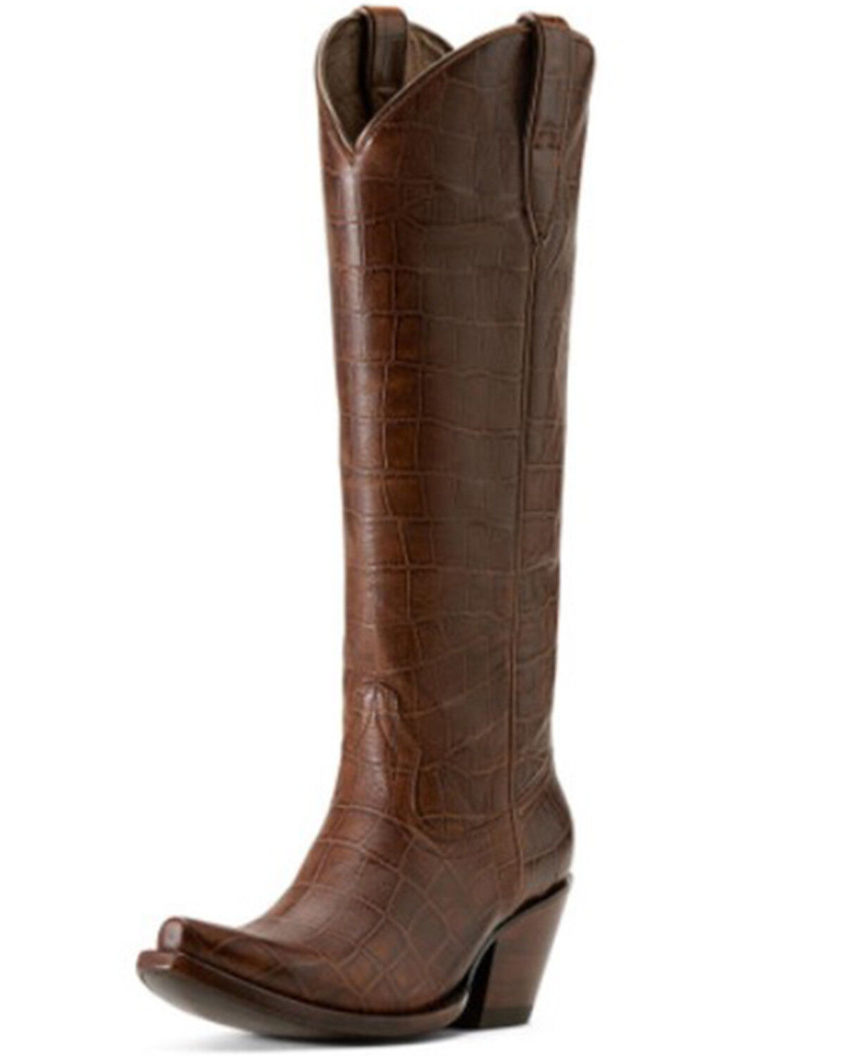 Image #2 - Ariat Women's Casanova Crocodile Print Western Boots - Snip Toe, Brown, hi-res