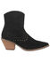 Image #2 - Dingo Women's Miss Priss Studded Suede Booties - Pointed Toe, Black, hi-res