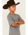 Image #3 - Wrangler Boys' Rodeo Short Sleeve Graphic T-Shirt , Grey, hi-res