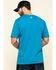Image #2 - Hawx Men's Teal Fractal Camo Logo Graphic Work T-Shirt , Teal, hi-res