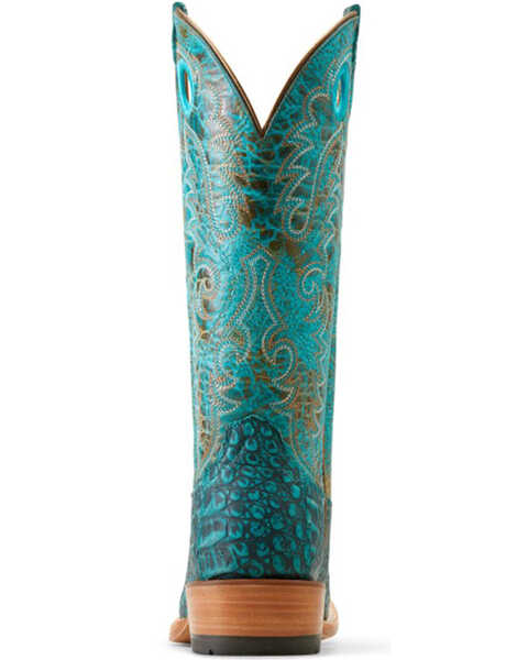 Image #3 - Ariat Women's Futurity Boon Exotic Caiman Western Boots - Square Toe, Green, hi-res