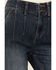Image #2 - Shyanne Women's Bellflower Dark Wash Darted Waist Comfort Stretch Flare Jeans, Dark Wash, hi-res