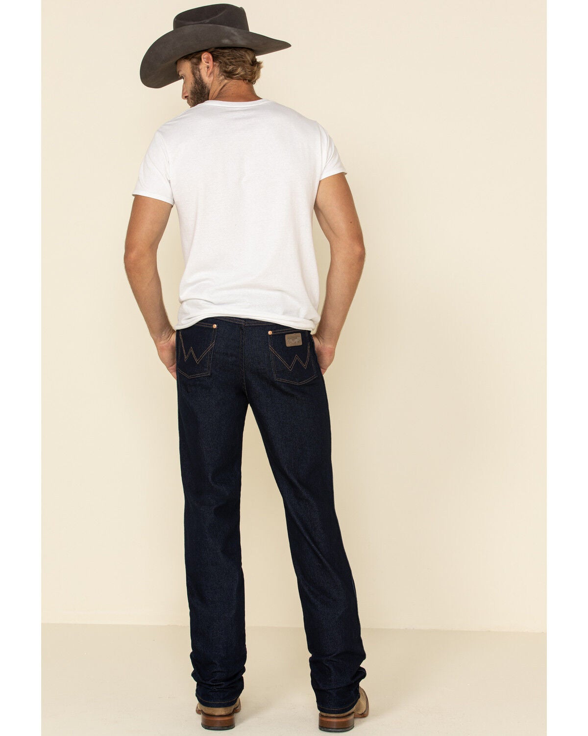 Wrangler Men's Active Flex Prewashed Indigo Slim Cowboy Cut Jeans - Big, Indigo, hi-res
