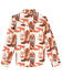Image #2 - Wrangler Girls' Boot Print Long Sleeve Pearl Snap Western Shirt, White, hi-res