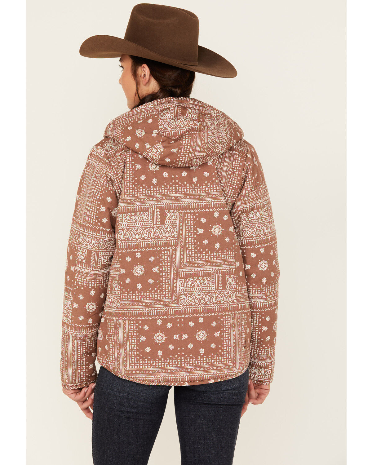Image #6 - Kavu Women's Floral & Paisley Bandana Print Delmont Jacket, Tan, hi-res
