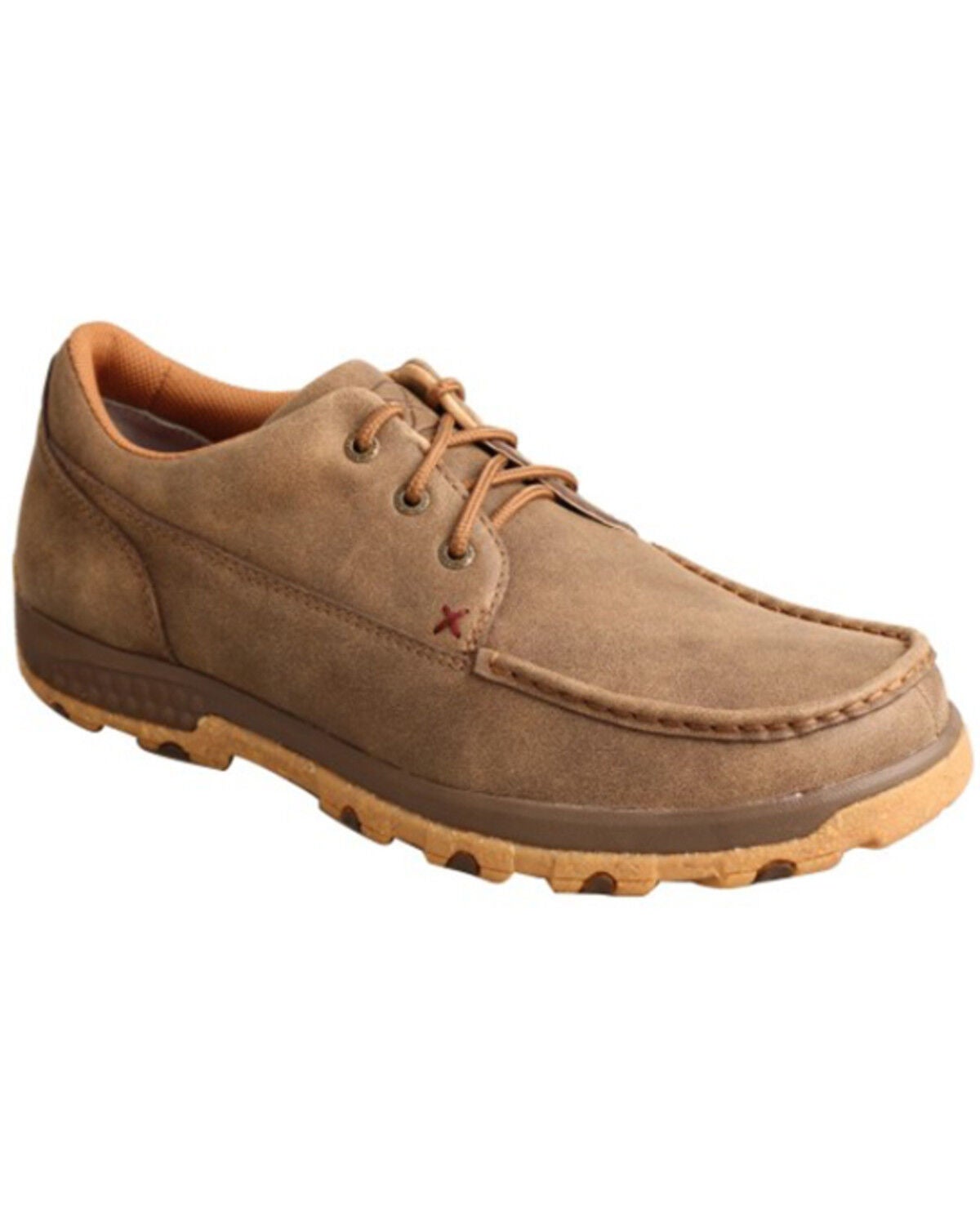 Twisted X Men's Boat Shoe Driving Mocs, Brown, hi-res