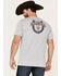 Ariat Men's Lucky Horseshoe Graphic T-Shirt, Grey, hi-res