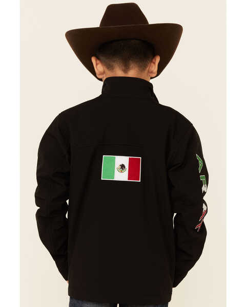 Ariat Boys New Team Mexico Softshell Jacket , Black, hi-res
