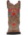 Image #4 - Dan Post Girls' Floral Embroidered Western Boots - Square Toe, Taupe, hi-res
