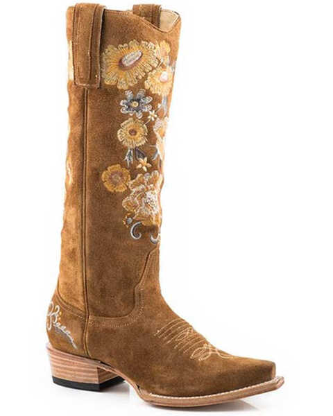 Image #1 - Stetson Women's June Western Boot - Snip Toe, Brown, hi-res