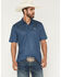 Image #1 - Ariat Men's AriatTEK Medallion Print Short Sleeve Polo, Dark Blue, hi-res