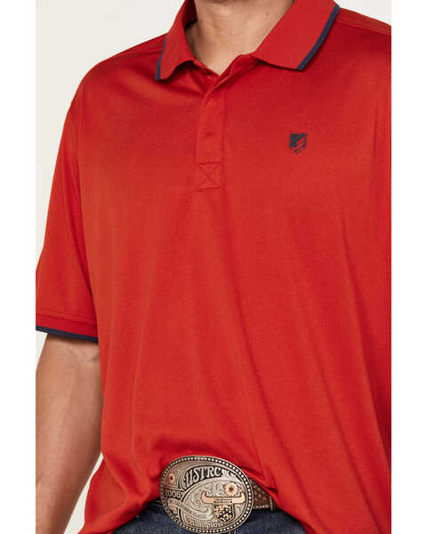 Image #3 - RANK 45® Men's Pop Solid Short Sleeve Polo Shirt, Red, hi-res