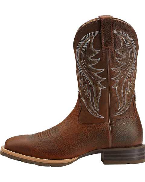 Ariat Men's Hybrid Rancher Western Performance Boots - Broad Square Toe, Brown, hi-res