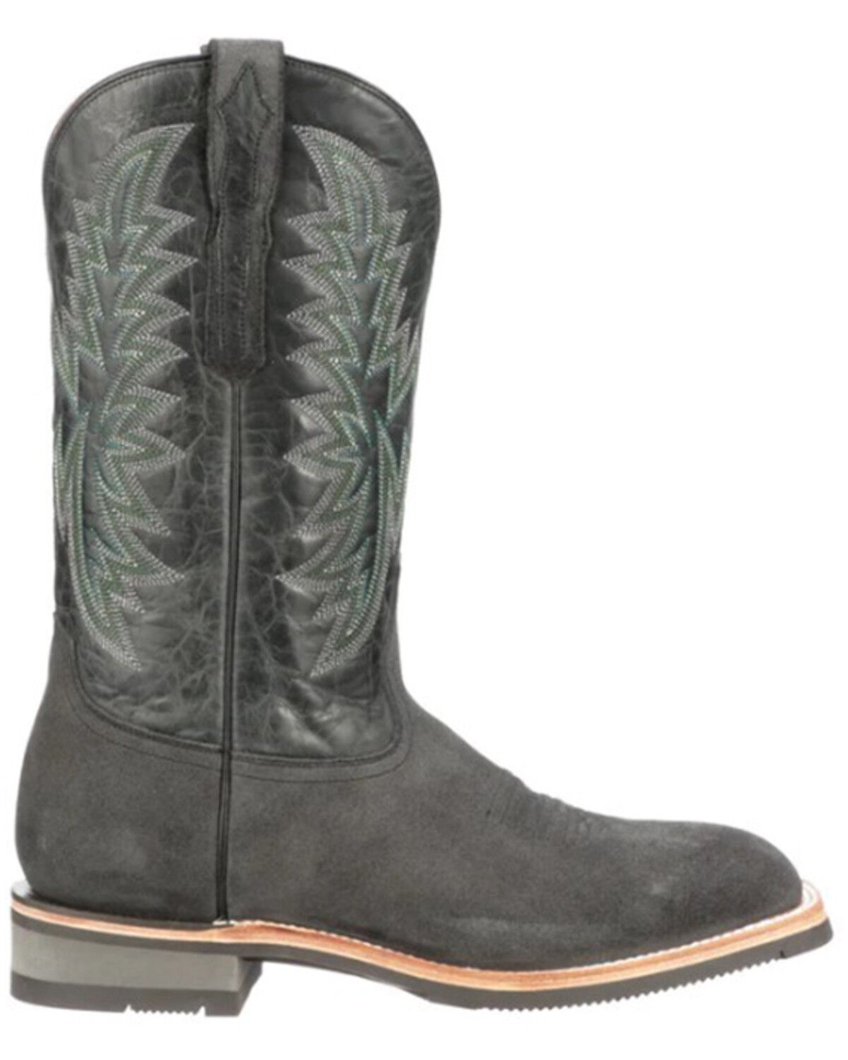 Image #1 - Lucchese Men's Rudy Western Boot - Broad Square Toe, Grey, hi-res