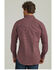 Image #2 - Wrangler Men's FR Plaid Print Long Sleeve Snap Work Shirt, Burgundy, hi-res