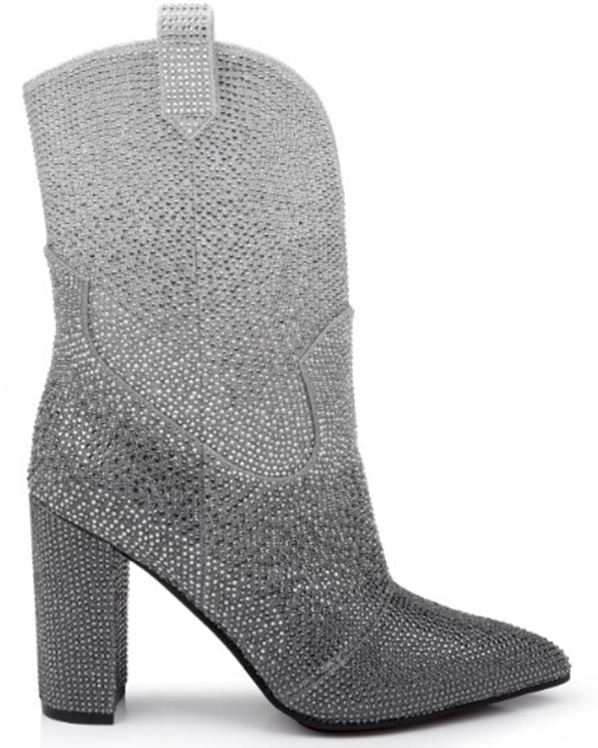 Image #2 - DanielXDiamond Women's Johnny Guitar Western Boots - Round Toe, Grey, hi-res