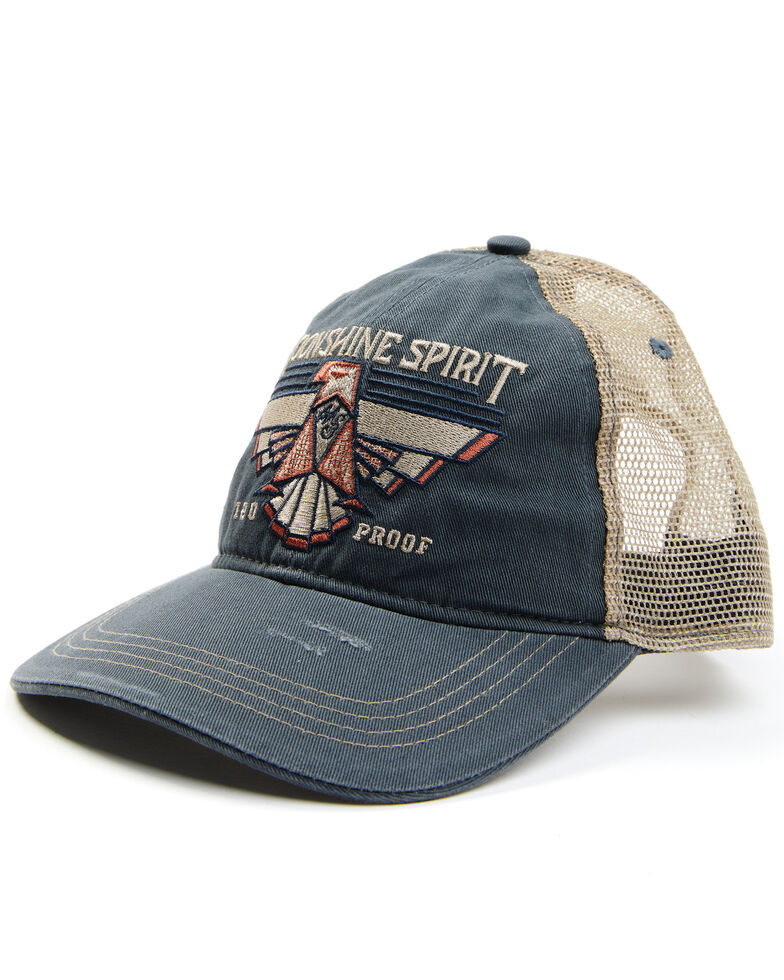 Moonshine Spirit Men's Teal Thunderbird Embroidered Mesh-Back Ball Cap , Teal, hi-res