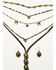 Image #2 - Shyanne Women's Soleil Layered Necklace Earring Set, Gold, hi-res