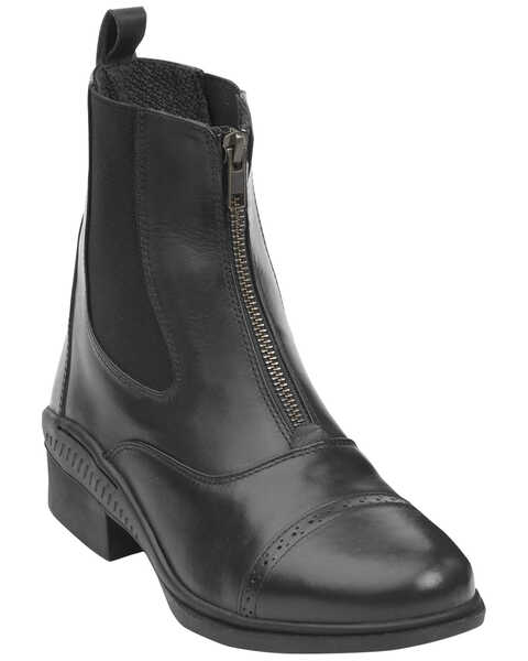 Image #1 - Ovation Women's Aeros Show Zip Paddock Boots, Black, hi-res