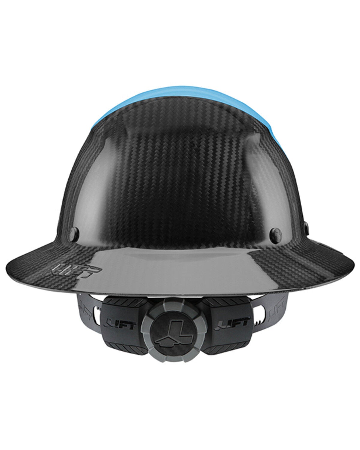 Image #4 - Lift Safety DAX Fifty 50 Carbon Fiber Full Brim Hard Hat, Black/turquoise, hi-res