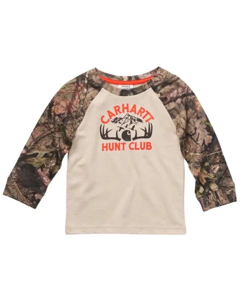 Carhartt Toddler Boys' Tan Hunt Graphic Camo Long Sleeve T-Shirt , Tan, hi-res