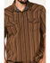 Image #3 - Moonshine Spirit Men's Paniolo Striped Print Long Sleeve Snap Western Shirt, Brown, hi-res