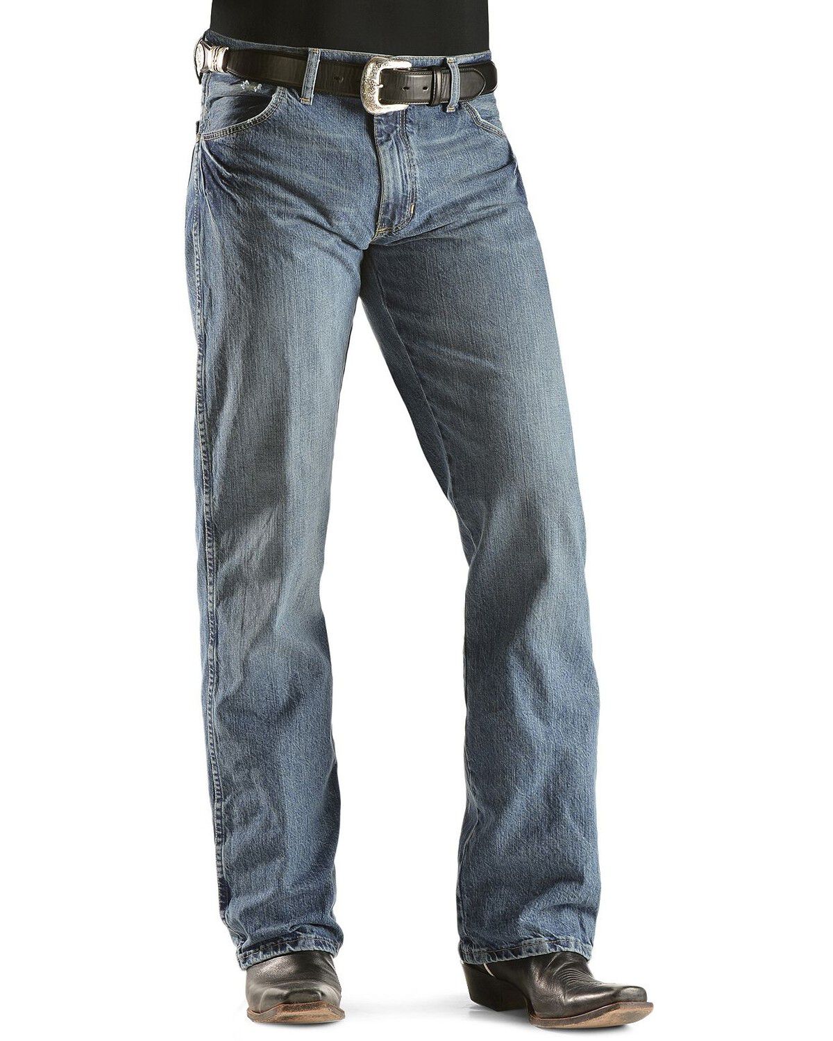 Image #2 - Wrangler Jeans - Premium Patch Retro Slim 77, Worn Denim, hi-res