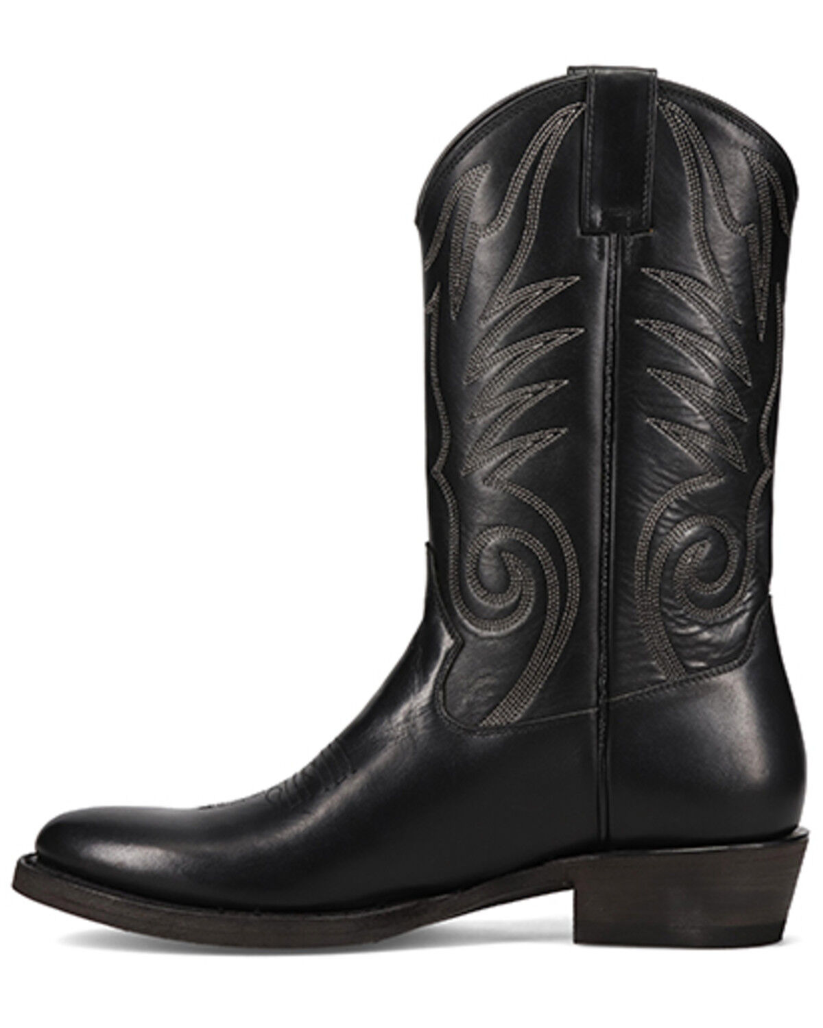 Image #3 - Frye Men's Grady Vintage Stitch Western Boots - Round Toe, Black, hi-res