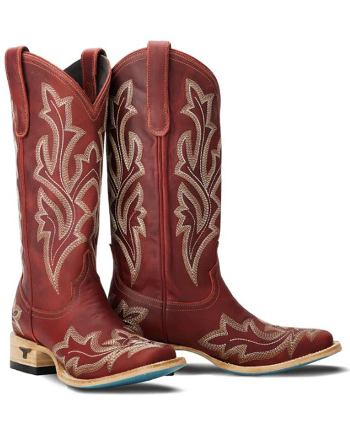 Image #1 - Lane Women's Saratoga Western Boots - Square Toe, Ruby, hi-res