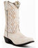 Image #1 - Laredo Women's Rustic Bone Overlay Western Boots - Square Toe, Off White, hi-res