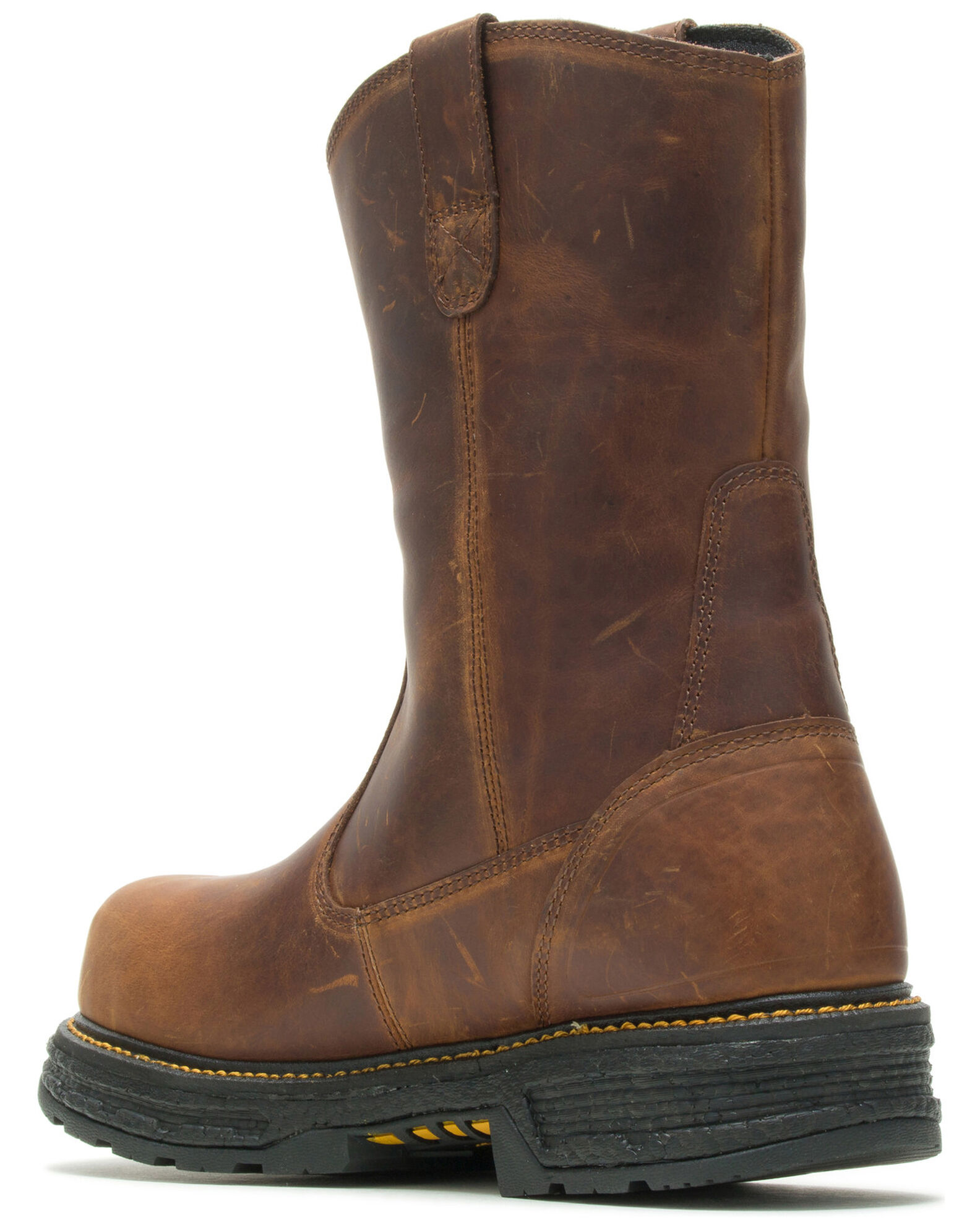 Image #3 - Wolverine Men's Hellcat Waterproof Western Work Boots - Composite Toe, Brown, hi-res