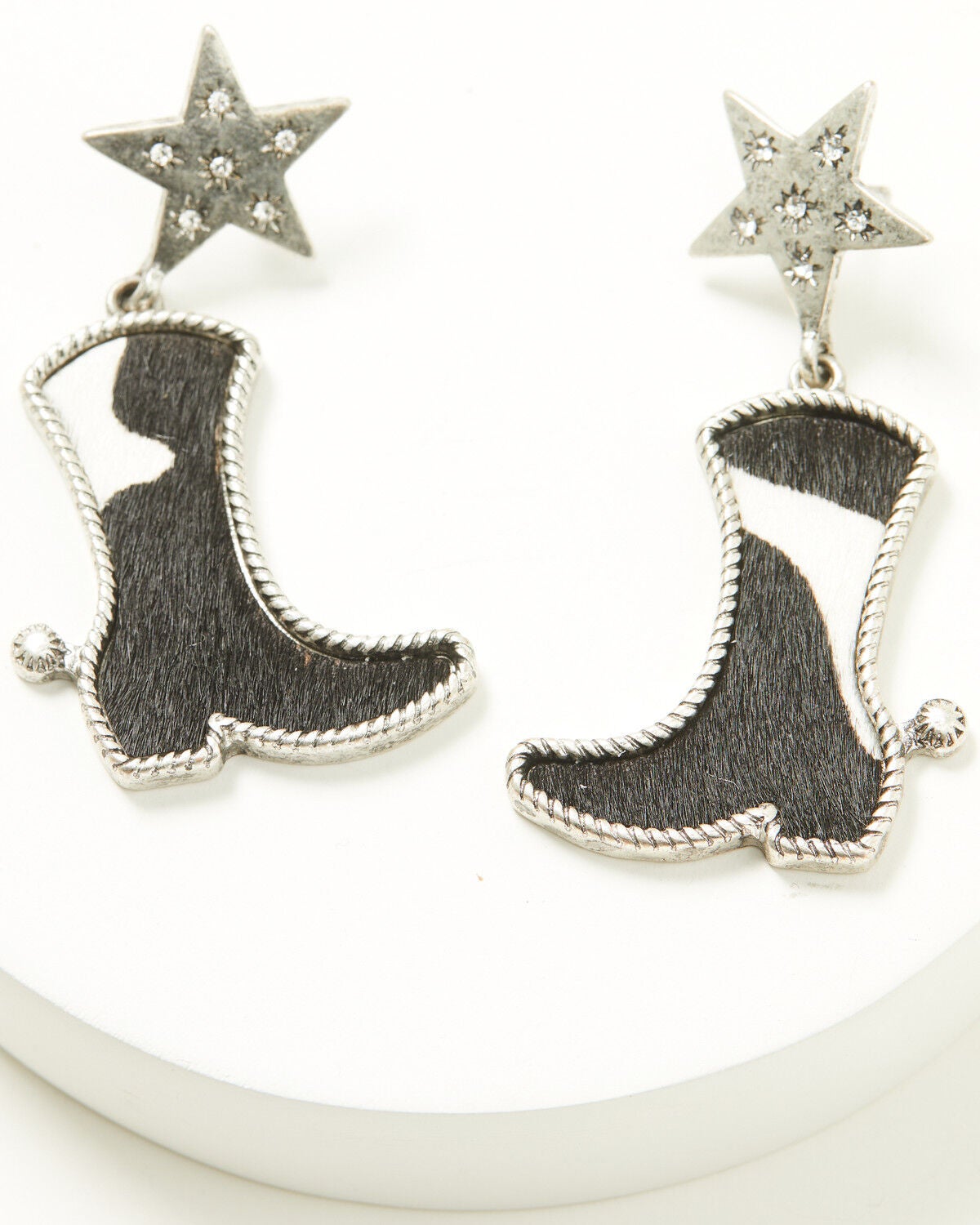 Idyllwind Women's Feliccia Cowboy Boot Earrings, Silver, hi-res